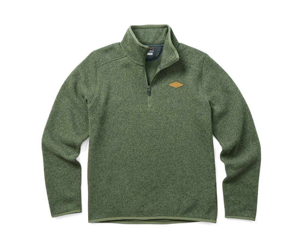 Merrell Bluse Herre - Sweater Weather 1/4 Zip - Olivengrøn - ZWK271953